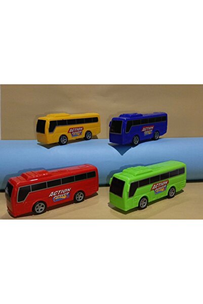 Toy Bus Set of 4 4 Different Colors Fun Bus