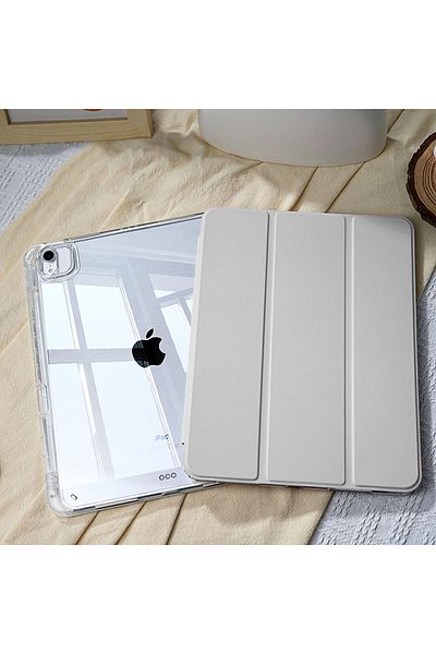 Choice جراب Air6 11 M2 رمادي كريمي لجهاز iPad Air 11 2025، غطاء iPad من الجيل العاشر A16 الجيل التاسع