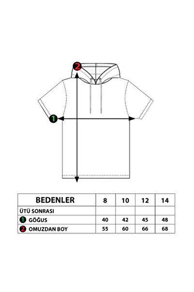 Toontoy Boy's Embroidered Hooded Mesh Detailed T-Shirt