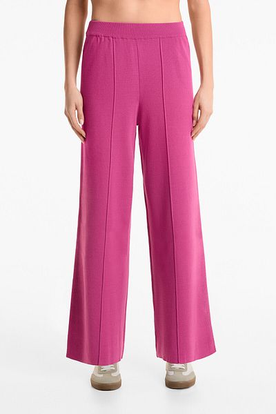 Oysho Straight fit knit trousers