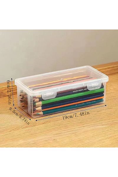 Choice Transparent 1pc Translucent PencCase Large Capacity Lightweight Convenient for School Supplies Stora