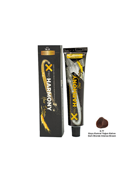 X Pro Harmony Tüp Boya 6.77 Dark Blonde Intense Brown Koyu Kumral Yoğun Kahve...