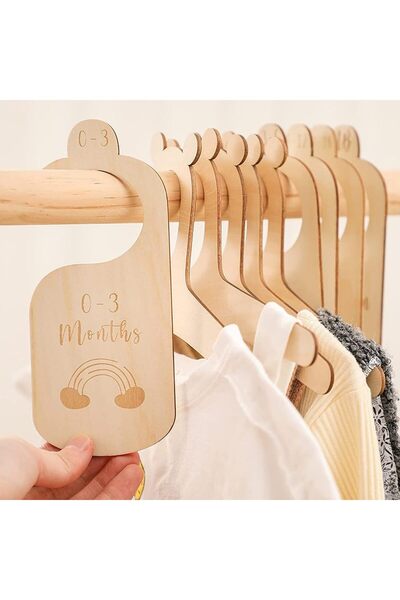 ENCİVA Bebek Çocuk Dolap Organizer Bebek Kıyafet Ayırıcı Aslık 0-24 Aylık Anı...