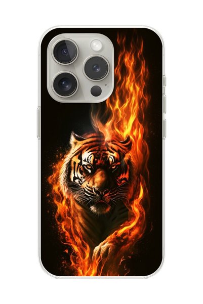 Dali Design حافظة شفافة متوافقة مع هاتف iPhone 13 Pro Max بتصميم نمر