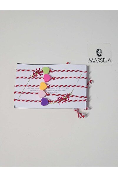 MORMAVİ MARTENIÇKA سوار حبل قلب ملون مكون من 5 قطع