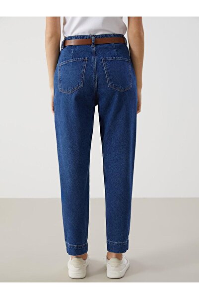 LC Waikiki Beli Kemerli Mom Fit Kadin Jean Pantolon - S57786Z8