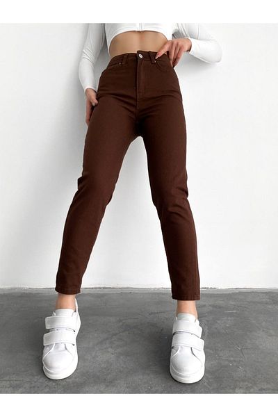 Geppetto A 19554111   Women's Brown Mom Jeans