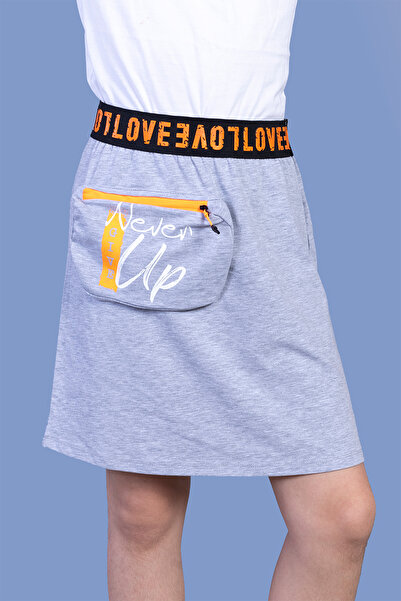 Toontoy Girl's Skirt - Printed and Bag Detail