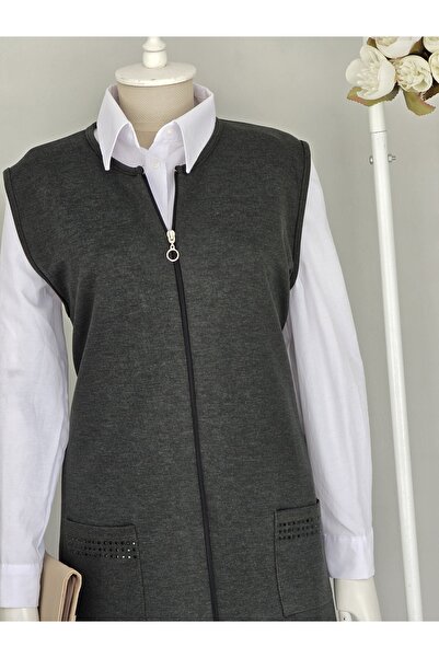 ENDAMIM Large Size Patterned Sleeveless Mother's Vest