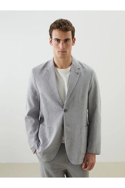 LC Waikiki Southblue Gray Slim Fit Men's Blazer Jacket