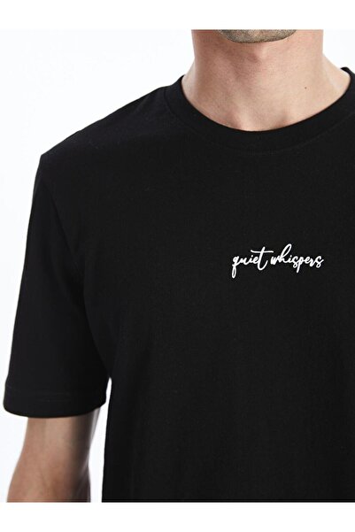 LC Waikiki Ανδρικό μπλουζάκι XSIDE Crew με κοντό μανίκι με στάμπα από χτενισμένο βαμβάκι