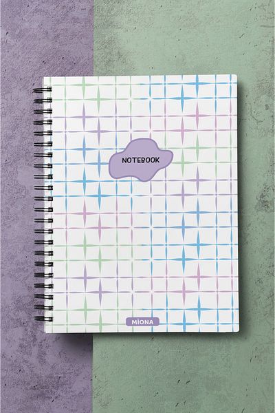 Miona A5 Spiral Hardboard Cover 120 Sheets Ruled School Notebook, Notebook
