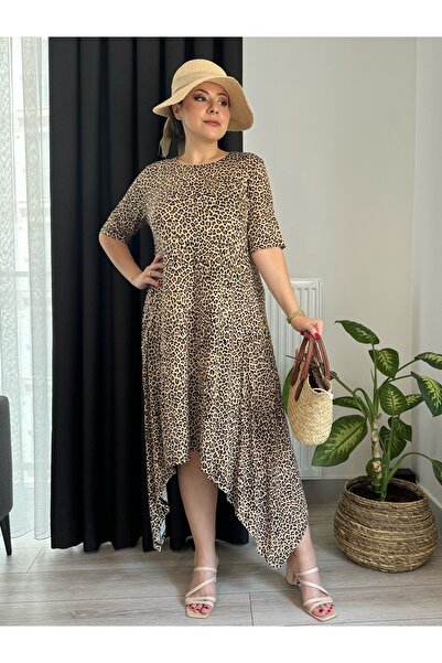 MODA Women's Plus Size Stretchy Viscosine Dress