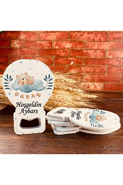 HET Concept 10 Adet Kişiye Özel Balon Açacak Magnet Bebek Mevlüdü, Doğum Günü ve Özel Gün Hediye 11x7cm MDL010