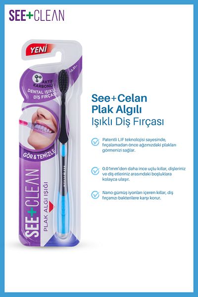 Dentiste See+clean Plaque Perception Lighted Toothbrush Blue