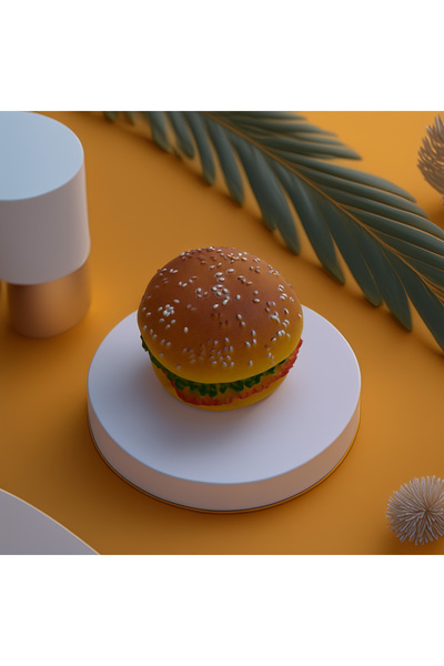 Lady Fify لعبة مضغ على شكل همبرغر للقطط والكلاب