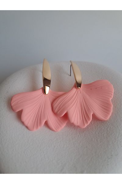 BHR AKSESUAR Pink Flower Earrings