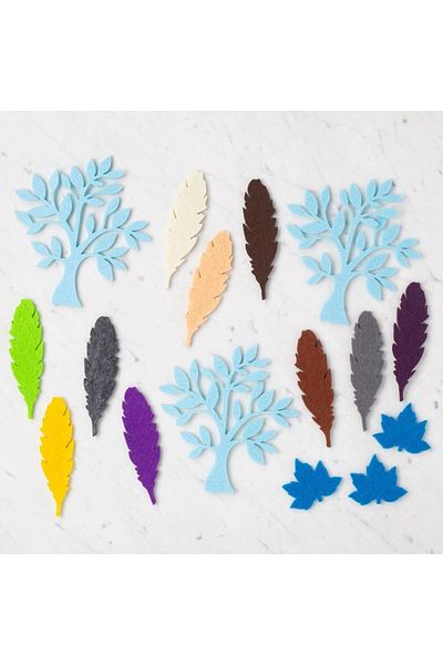 Hangora Loren 3 Pack Leaf Figured Felt Set