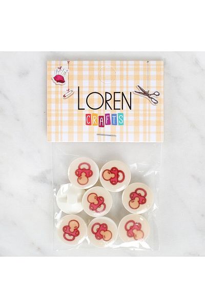 Hangora Loren Crafts 8 Pack Pacifier Buttons - 1005