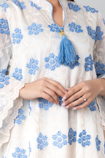 IKKXA Floral Aura Embroidered Jalabiya