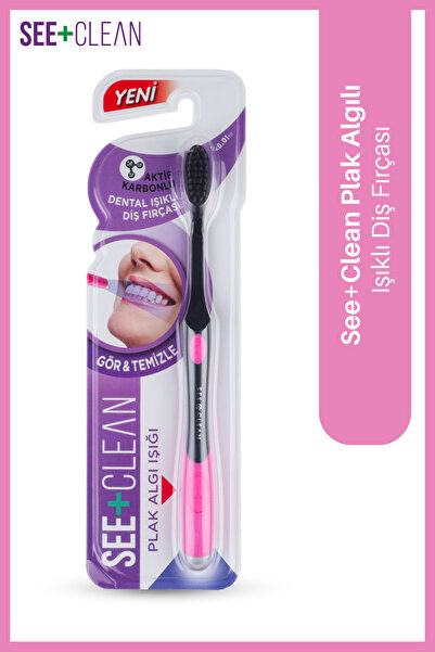 Dentiste See+clean Plak Algı Işıklı Diş Fırçası Pembe