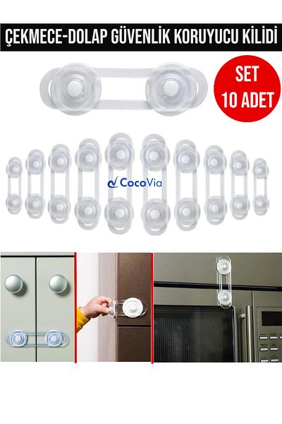CocoVia New Generation Baby Child Protection Lock |   Cabinet Drawer Protector Safety Lock - Protective Lock