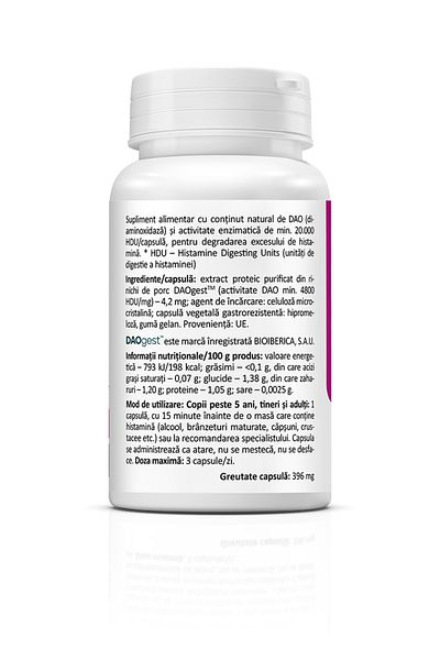 ZENYTH Daohelp, 30 Capsules, For Histamine Intolerance,