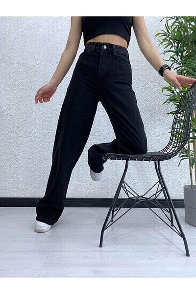 Geppetto A 1124508741   Women's Black Loose Jeans