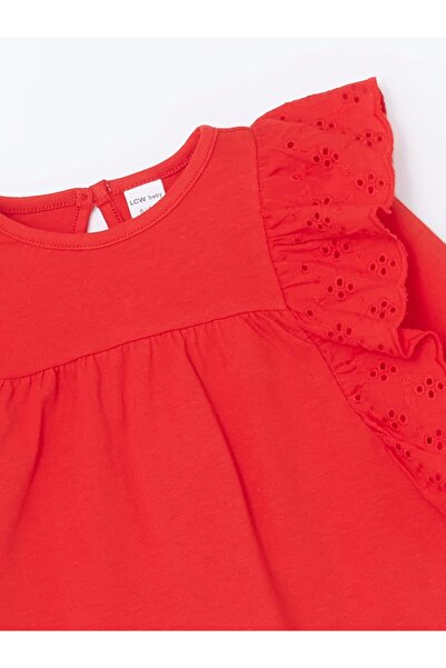 LC Waikiki Lcw Baby - Red Floral Print Baby Girl Blouse and Leggings Set of 2