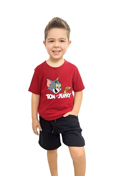 yudemia Tom and Jerry Printed Children's T-Shirt and Shorts Set |   100% Cotton, Stylish and Comfortable