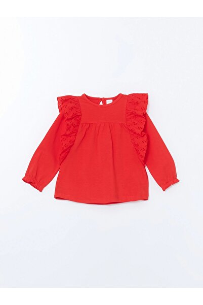 LC Waikiki Lcw Baby - Red Floral Print Baby Girl Blouse and Leggings Set of 2