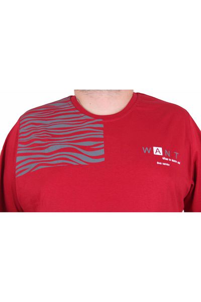 MocGrande Tricou pentru bărbați de mărime mare First Class Ballfish 25160 MAROON