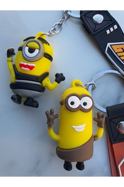 ALBATRAOZ Minions Glasses Character Keychain 2 Pack 3D Bag Accessories