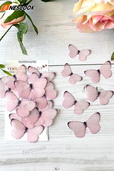 nescook Ready Cut 21 Pieces Edible Butterfly Paper (Wafer Paper)