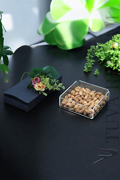 TUVA REKLAM Şeffaf Akrilik Pleksi Kuruyemiş Çerez Kase Düzenleyici Organizer ...