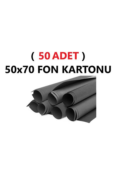 TİFOYS 50 Pieces 50X70 cm Black Background Cardboard Roll Large Size Kindergarten and School Creches