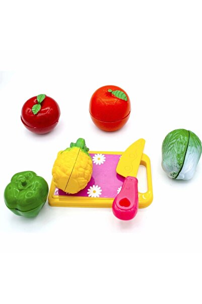 OMZ ألعاب تعليمية 12 قطعة مجموعة ألعاب تقطيع الفواكه والخضروات لعبة أدوات المطبخ للفتيات والأولاد والأطفال