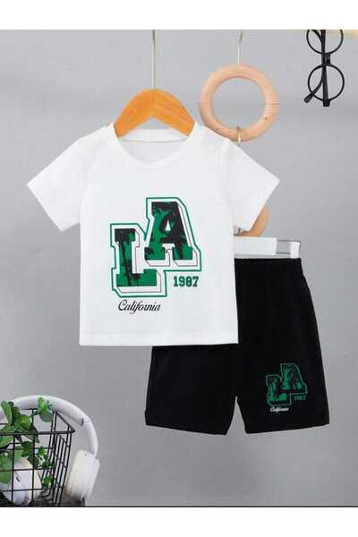 VESTIR BIEN La Printed 100% Cotton Children's Bottom-Top Set