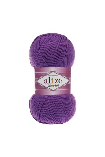 Alize Amugurimi Knit - Καλοκαιρινό βαμβάκι, βαμβάκι κορδόνι, χρυσό, 44 μωβ