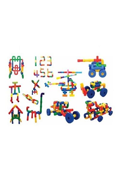 devtoptan لعبة ليغو الأنابيب المتحركة 72 قطعة لتنمية المهارات اليدوية مع حقيبة