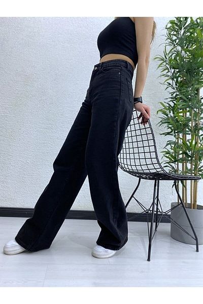 Geppetto A 1124508741   Women's Black Loose Jeans