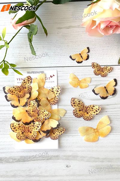 nescook Ready Cut 21 Pieces Edible Butterfly Paper (Wafer Paper)