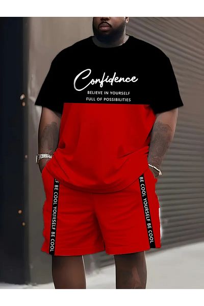bellanova Men Summer Fashion Two Piece Set - Number Jersey Printed Short Sleeve
