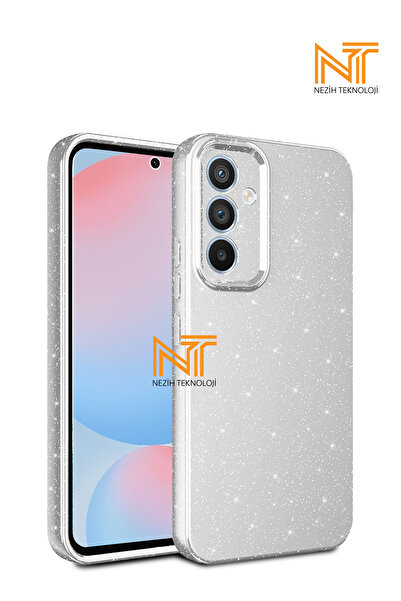 Nezih Case Samsung Galaxy S24 FE Uyumlu Kamera Korumalı Simli Renkli Parlak Lüks Koton Kapak