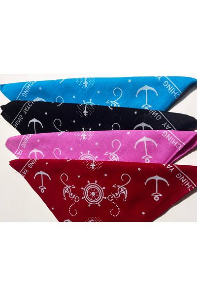 brako tekstil Nautical Themed Bandana - Anchor and Helm Patterned Headband (1 Piece)