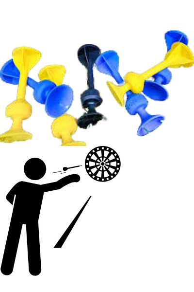 shopExxtra 13 cm Fidget Sensory Toy - 6 Pcs Silicone Suction Cup Darts Molecule Building Blocks