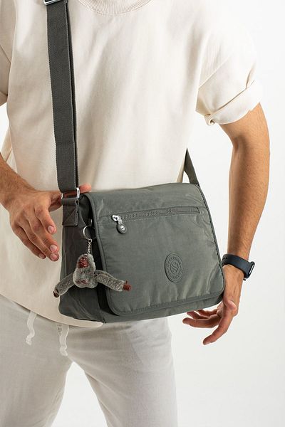 H&D COLLECTİON Geantă de umăr și crossbody cu curea lungă din material textil impermeabil cu mai multe compartimente Unizex 3031