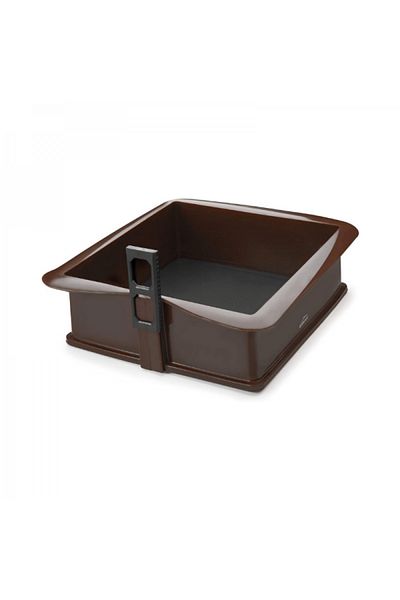 Lacor Forma din silicon patrata antiaderenta cu baza din sticla pentru prajituri, 25x25 cm
