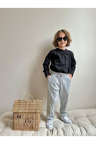 YİGİT BUTİK Yigit Butik Linen Fabric Boy's Bottom and Top Set