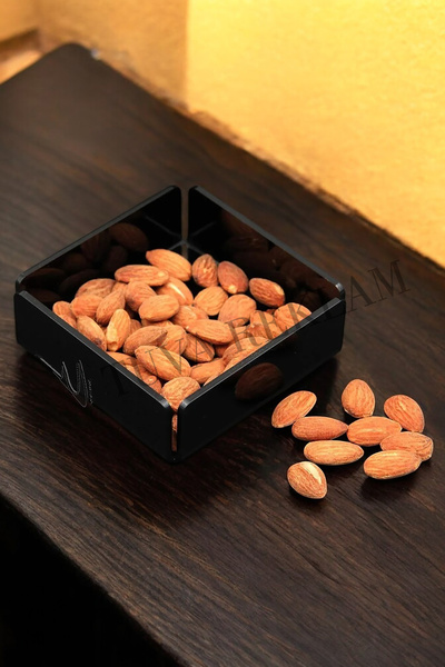 TUVA REKLAM Siyah Akrilik Pleksi Kuruyemiş Çerez Kase Düzenleyici Organizer (...